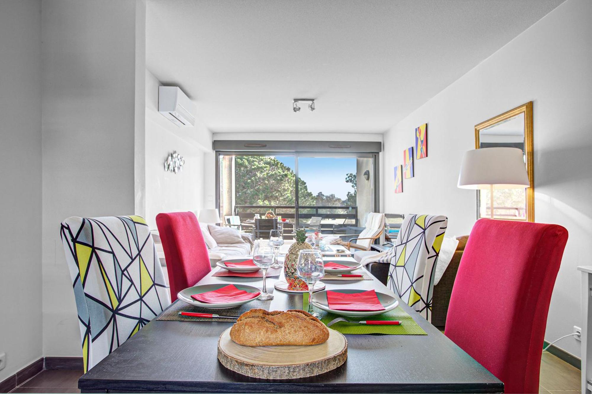 Vert Paradis - Vue Apaisante Sur Golf, Pins Parasols, 2E Etage - 80 M2 Dont Terrasse Avec Pergola, 2 Chambres, 3Et Iles, 3 Clim, Wifi - Piscine, Parking Et Park A Velos, Ascenseur - En Option Linge, Menage - Pistes Cyclables, Mer A Proximite แซงต์-ซีเปรียง ภายนอก รูปภาพ